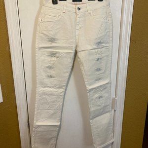 Twin Set women's size 25 distressed embellished stretch CATHERINE jeans 27x31